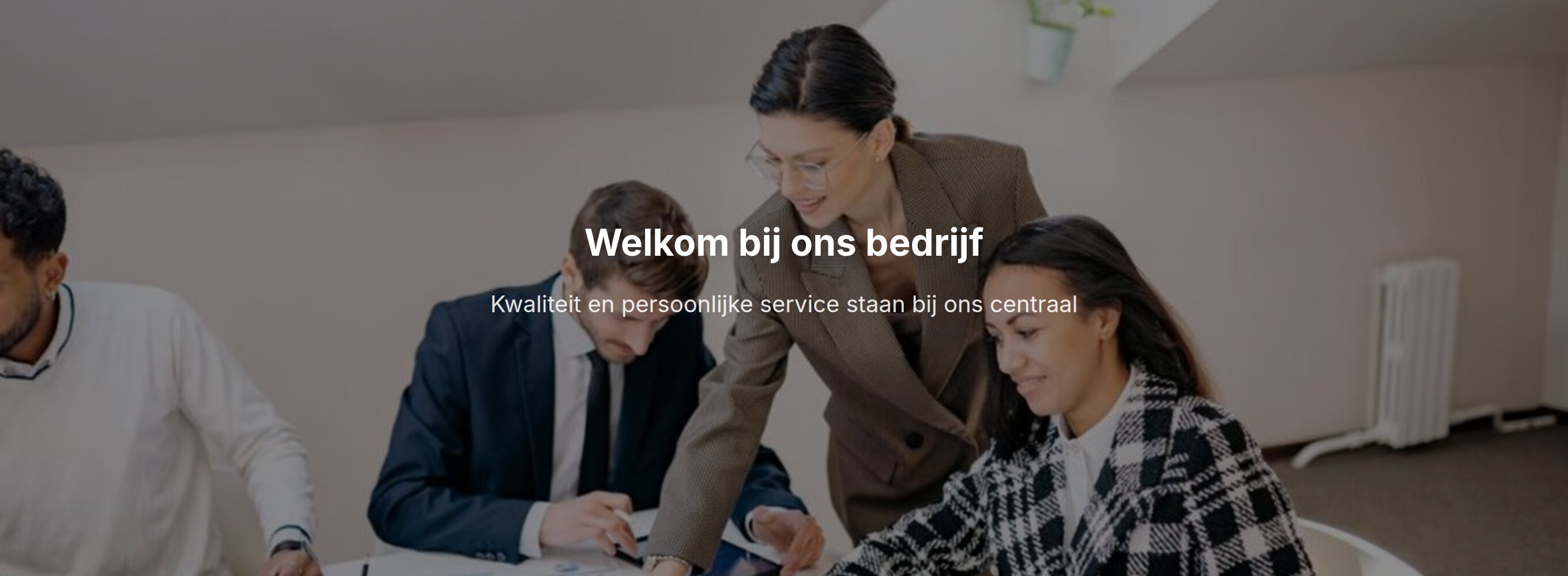 Voorbeeld van het blok Banner met foto