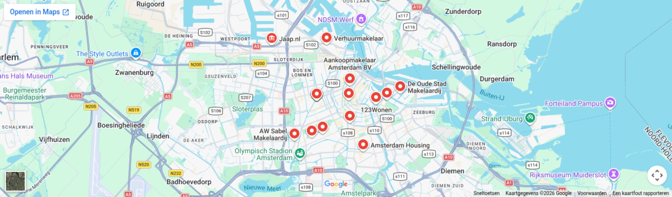 Voorbeeld van het blok Kaart