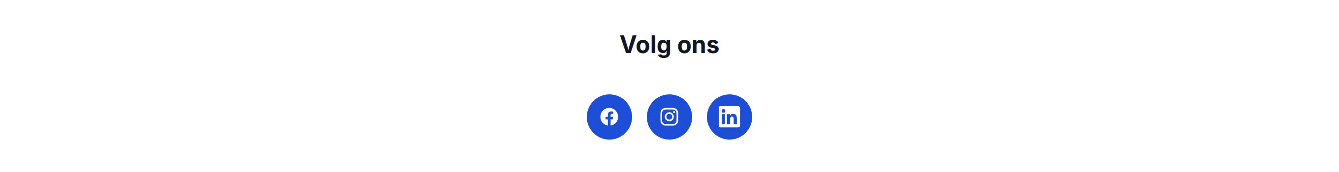 Voorbeeld van het blok Volg ons