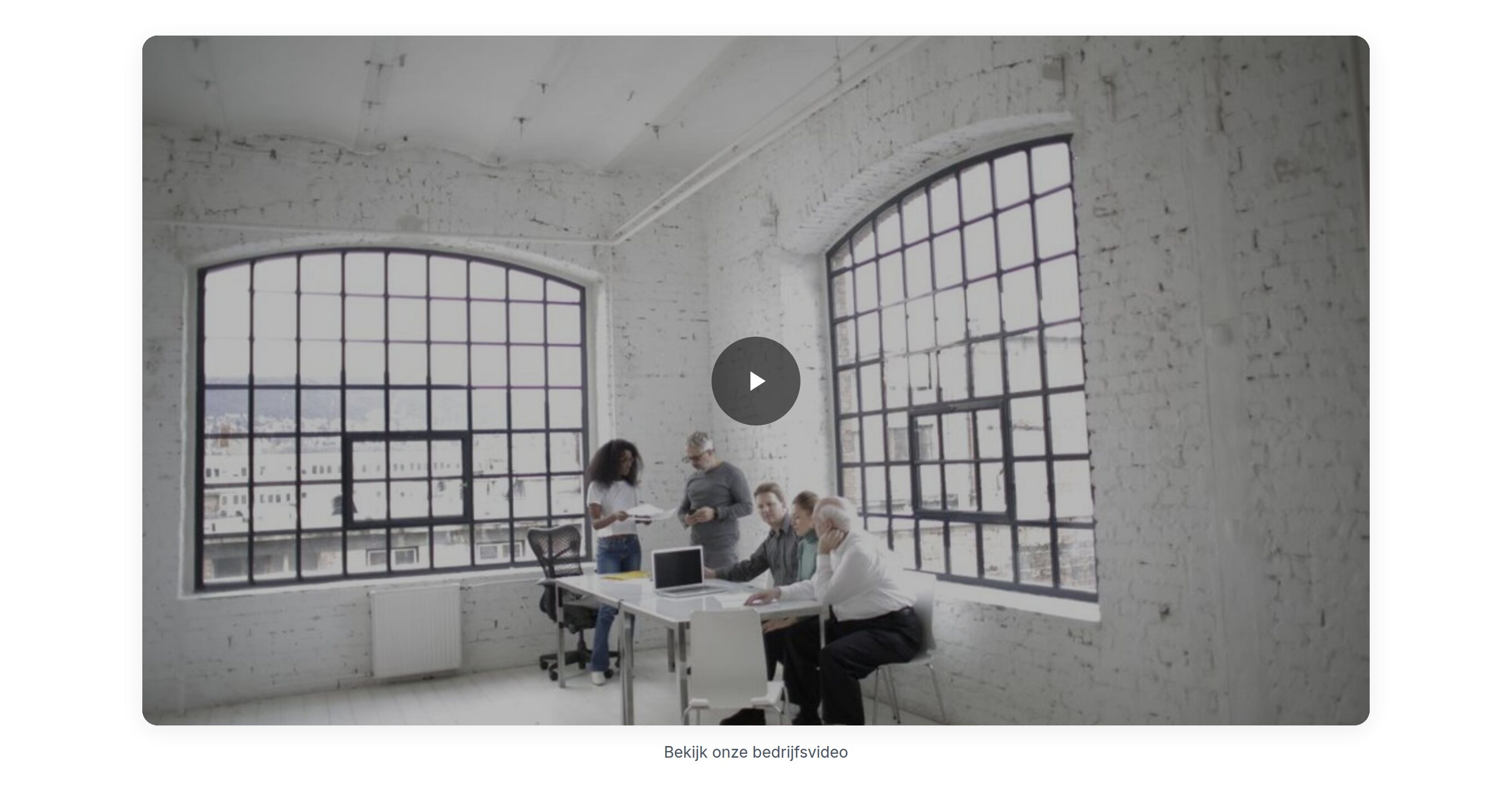 Voorbeeld van het blok Video