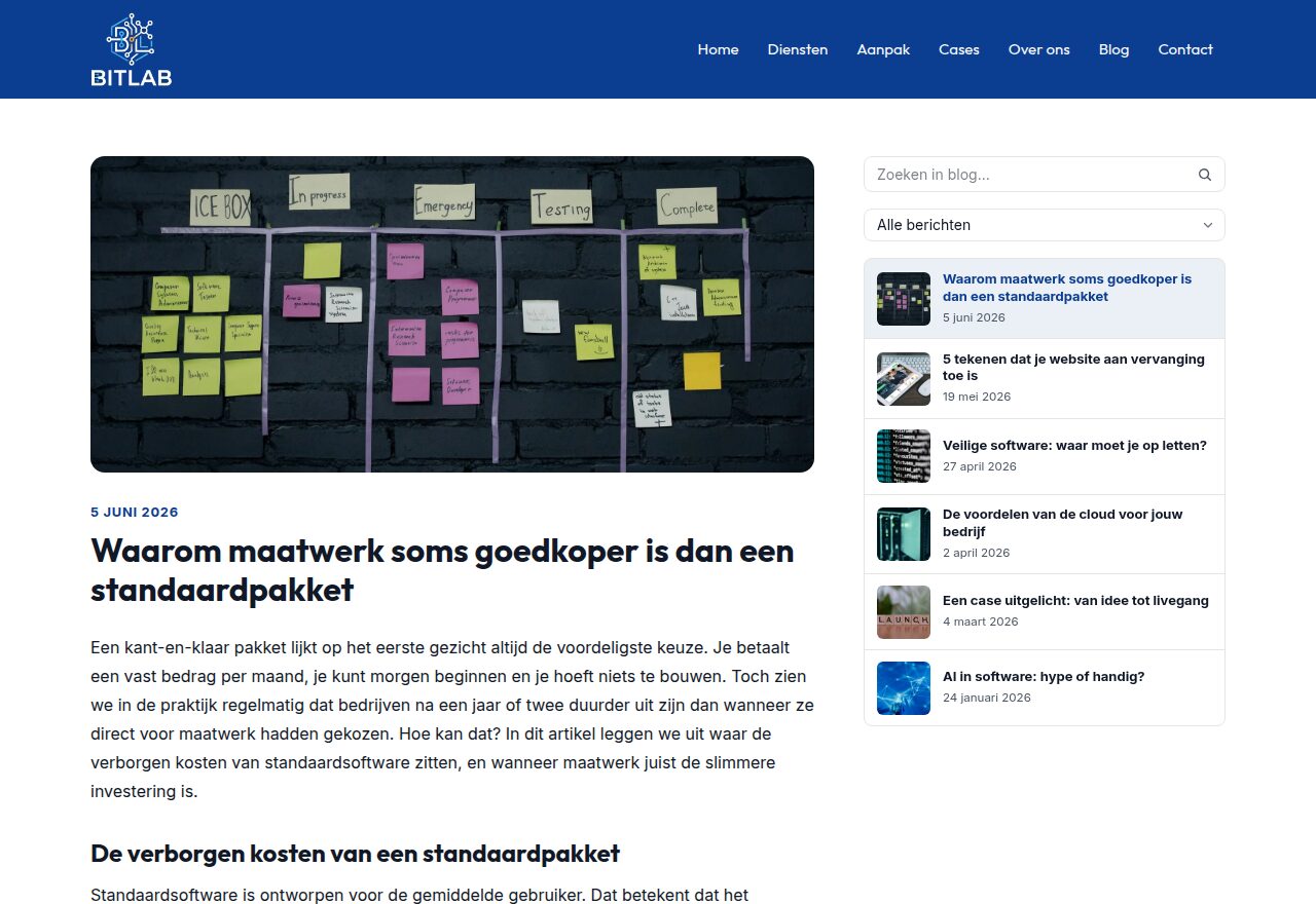 Voorbeeldsite Bitlab