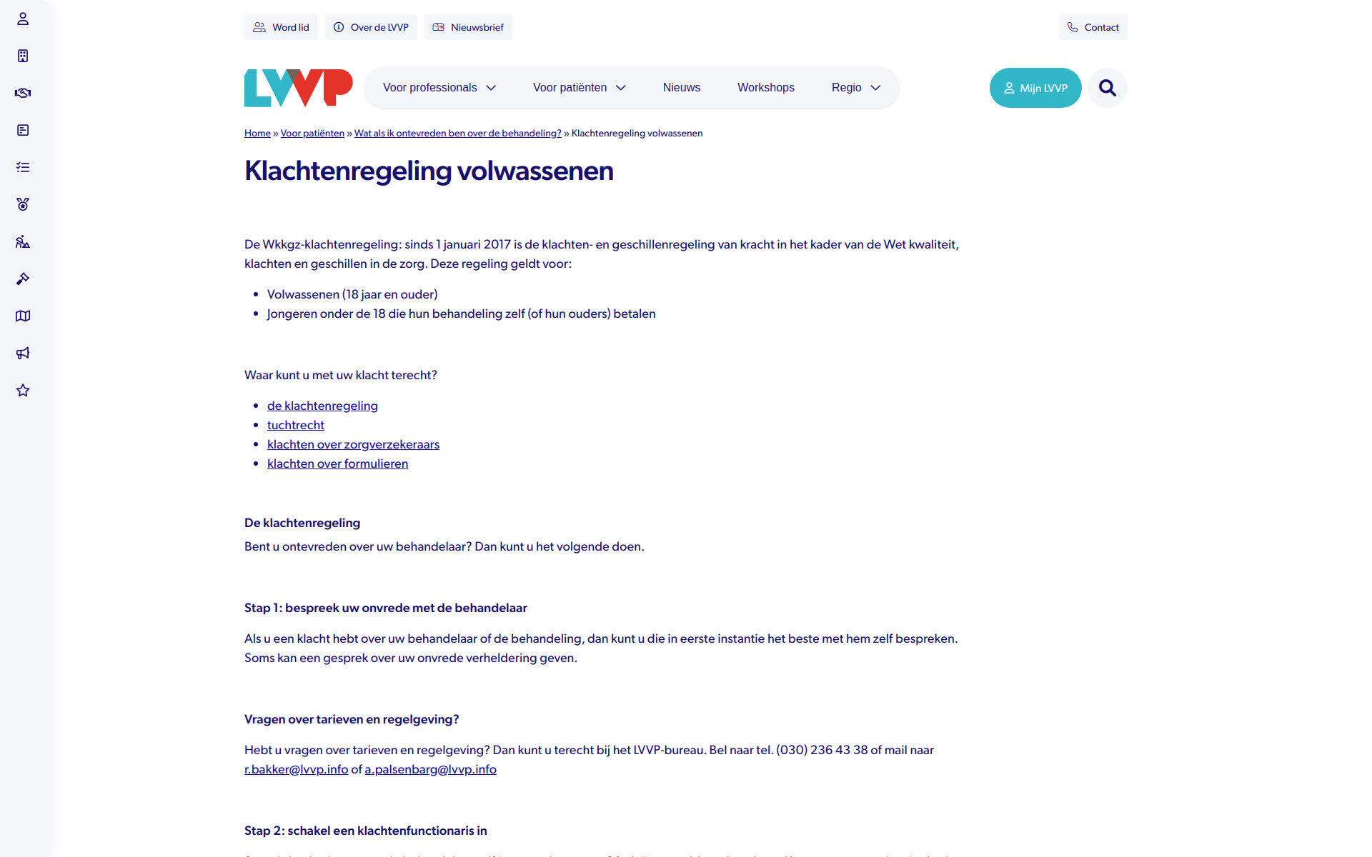 Landelijke vereniging voor vrijgevestigde psychologen