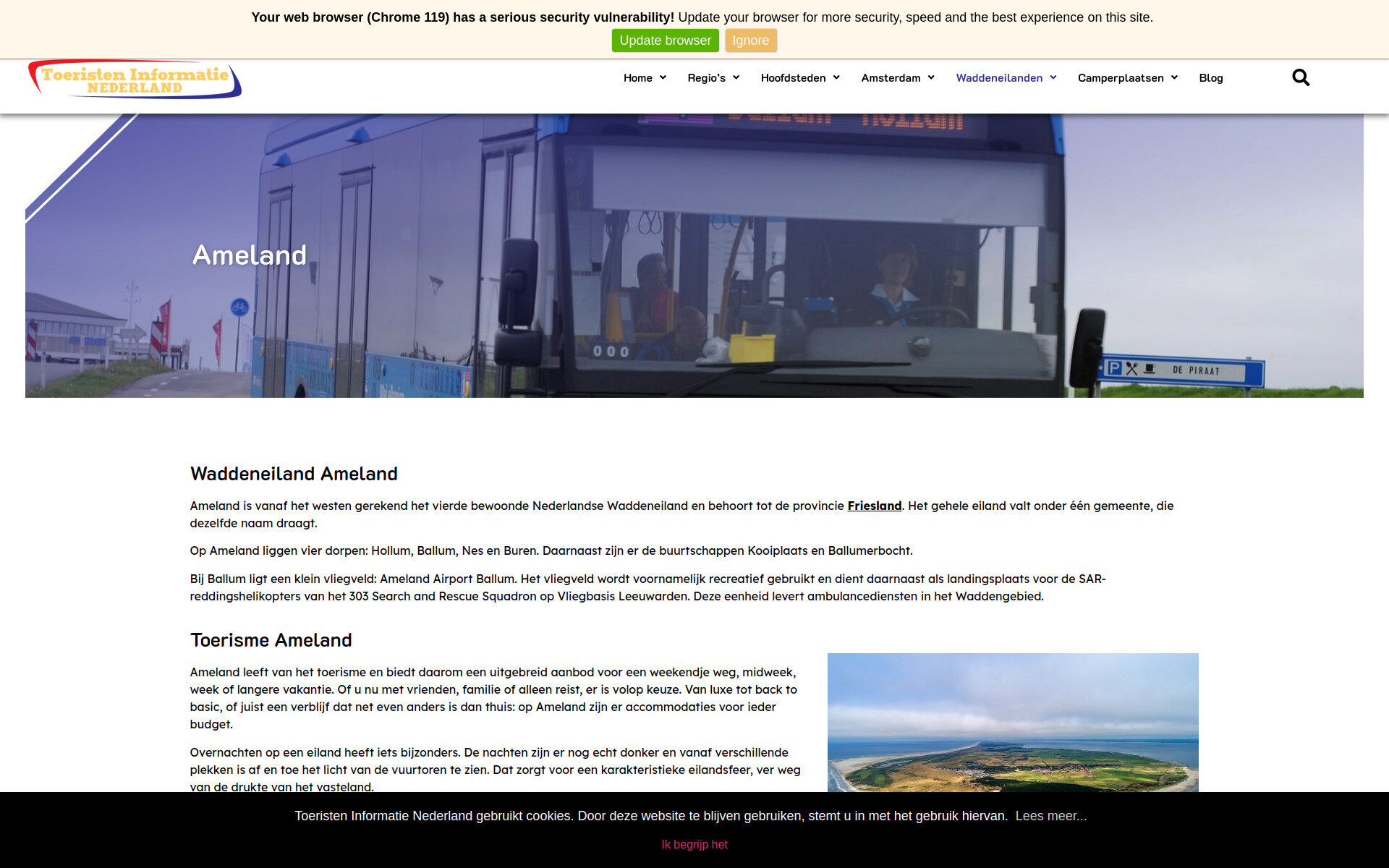 toeristen informatie Ameland