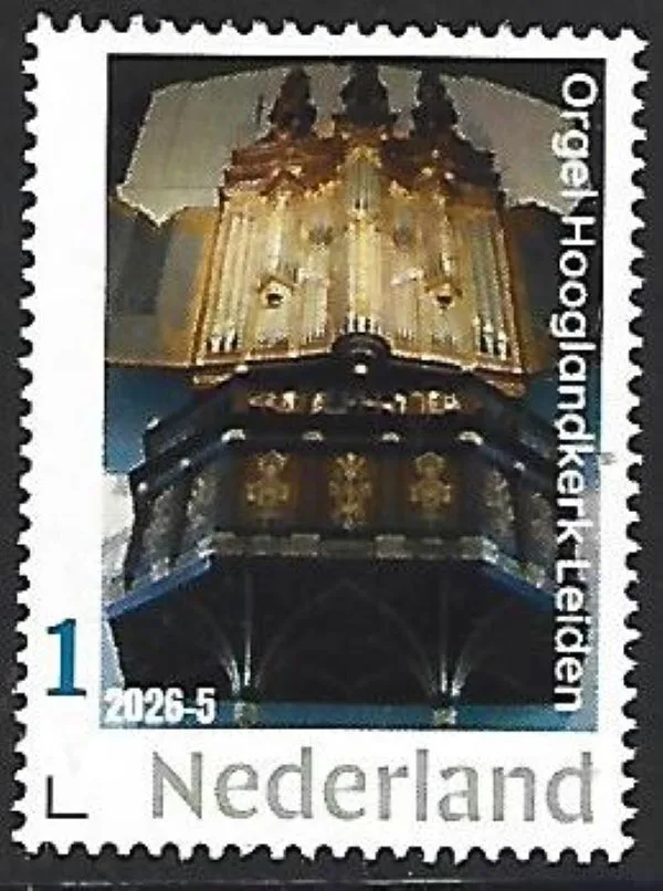 Nederland 2026-5 Orgel Organ: Hooglandse kerk Leiden  sheetlet  postfris/mnh